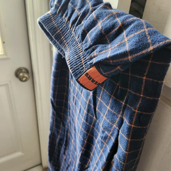 NFL Chicago Bears Pajama Sweats L Blue Orange Checkered Style by NFL - Picture 3 of 4